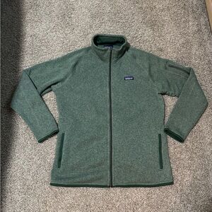 Patagonia Women's Better Sweater Full-Zip Nouveau Green 100% recycled poly large